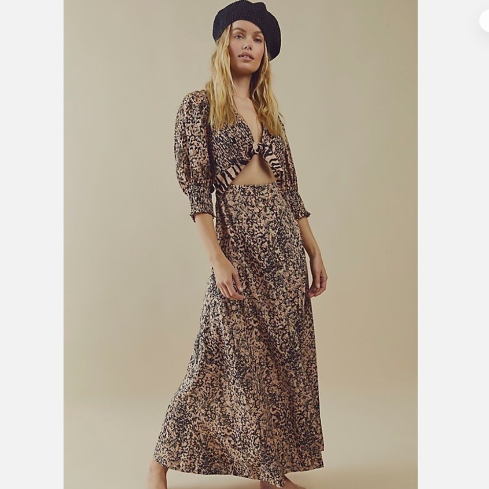 Free People String Of Hearts Printed Maxi Dress, size small